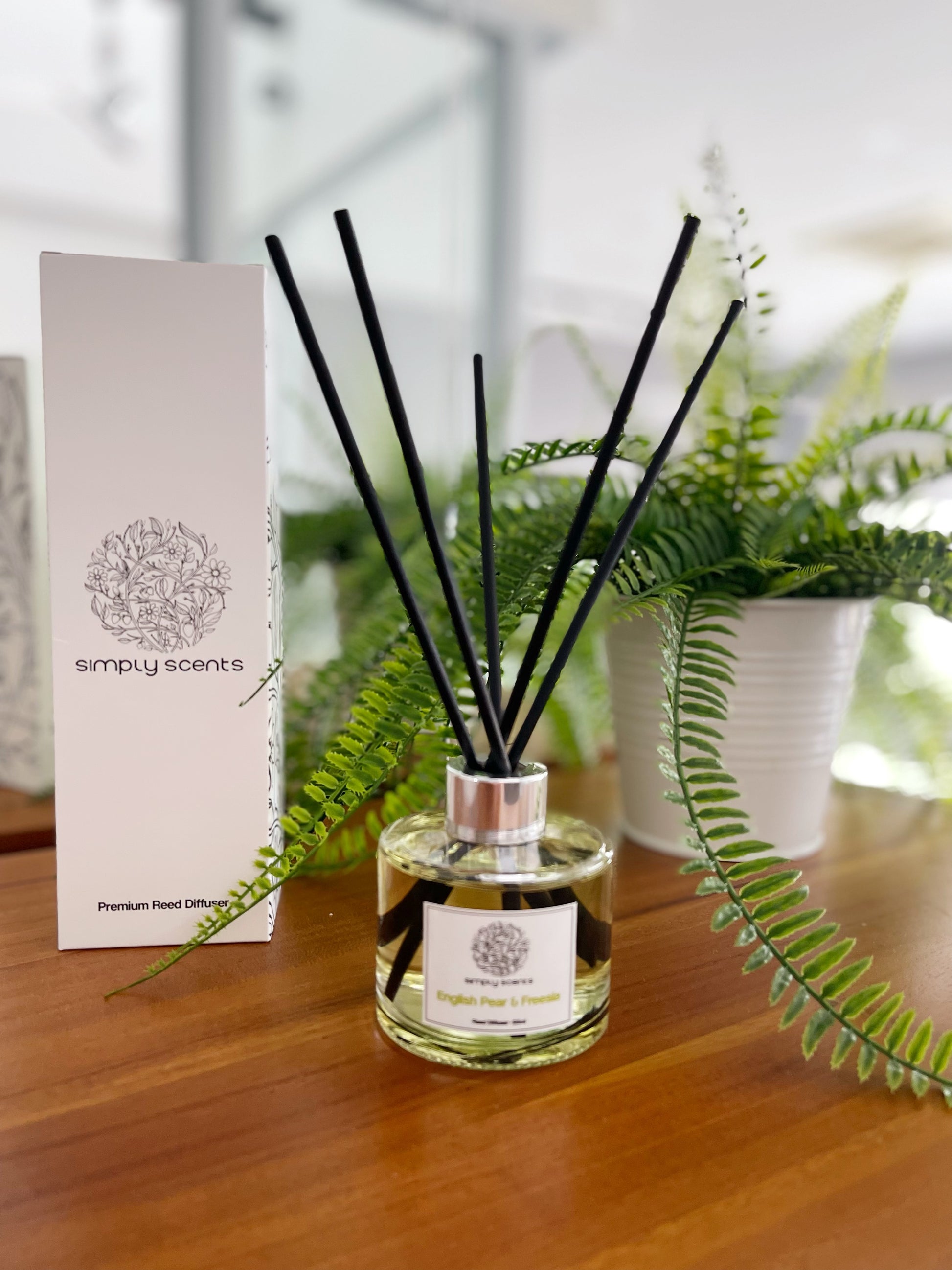 English Pear Freesia Classic Reed Diffuser Simply Scents